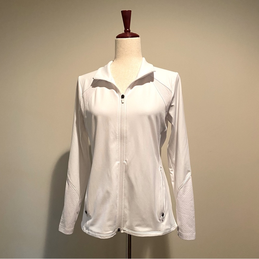 T by Talbots Women’s White Full Zip Athletic Jacket Size S